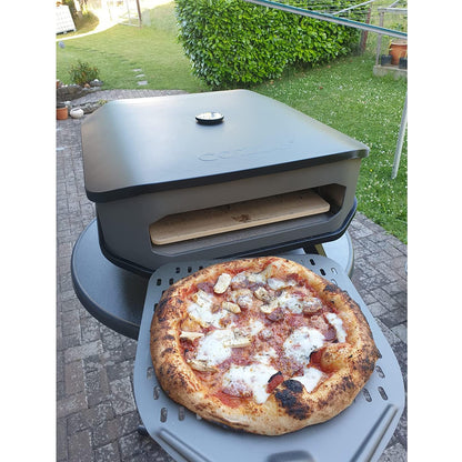 G.a HOMEFAVOR Pizzaschieber perforiert aus harteloxiertem Aluminium