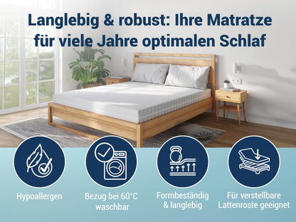 Betten-ABC KSP-500 Hybridschaum Wendematratze - 90x200 H2/H3