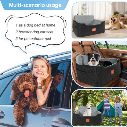 GL GLENSLAVE Hundeautositz für mittlere und grosse Hunde, schwarz/grau