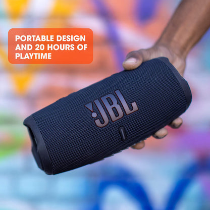 JBL Charge 5 Tragbarer Bluetooth-Lautsprecher, Schwarz, IP67