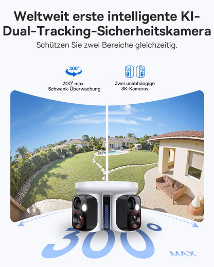 Baseus Security X1 Pro Überwachungskamera aussen, Dual 3K, Solar