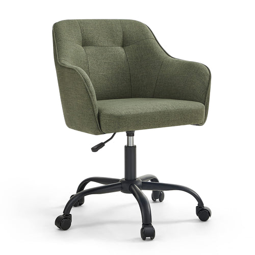 SONGMICS OBG019C01 Homeoffice Drehstuhl - grün. Grüner Bürostuhl mit Rollen, Armlehnen für lange Schreibtischarbeit.