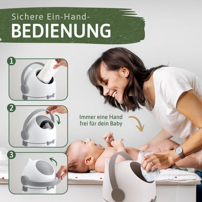 Forche Windeleimer geruchsdicht mit Ein-Hand-Bedienung