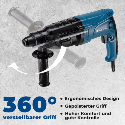 DongCheng Bohrhammer 800 W, SDS-plus, 2,8 J Schlagenergie, 4-in-1