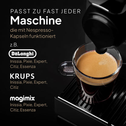 mahona Nachfüllbare Espressokapseln Edelstahl für Nespresso, 2 Stück