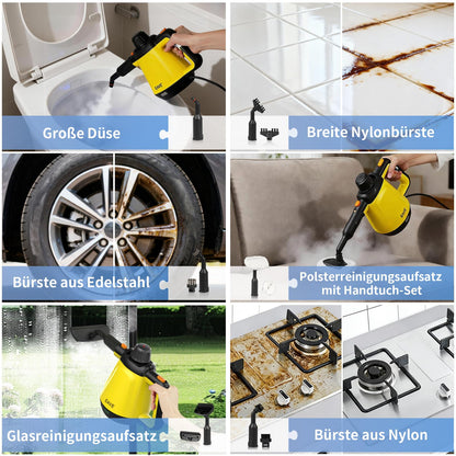 Eave Dampfreiniger Handgerät SC20 mit 10 Aufsätzen und 5 m Kabel