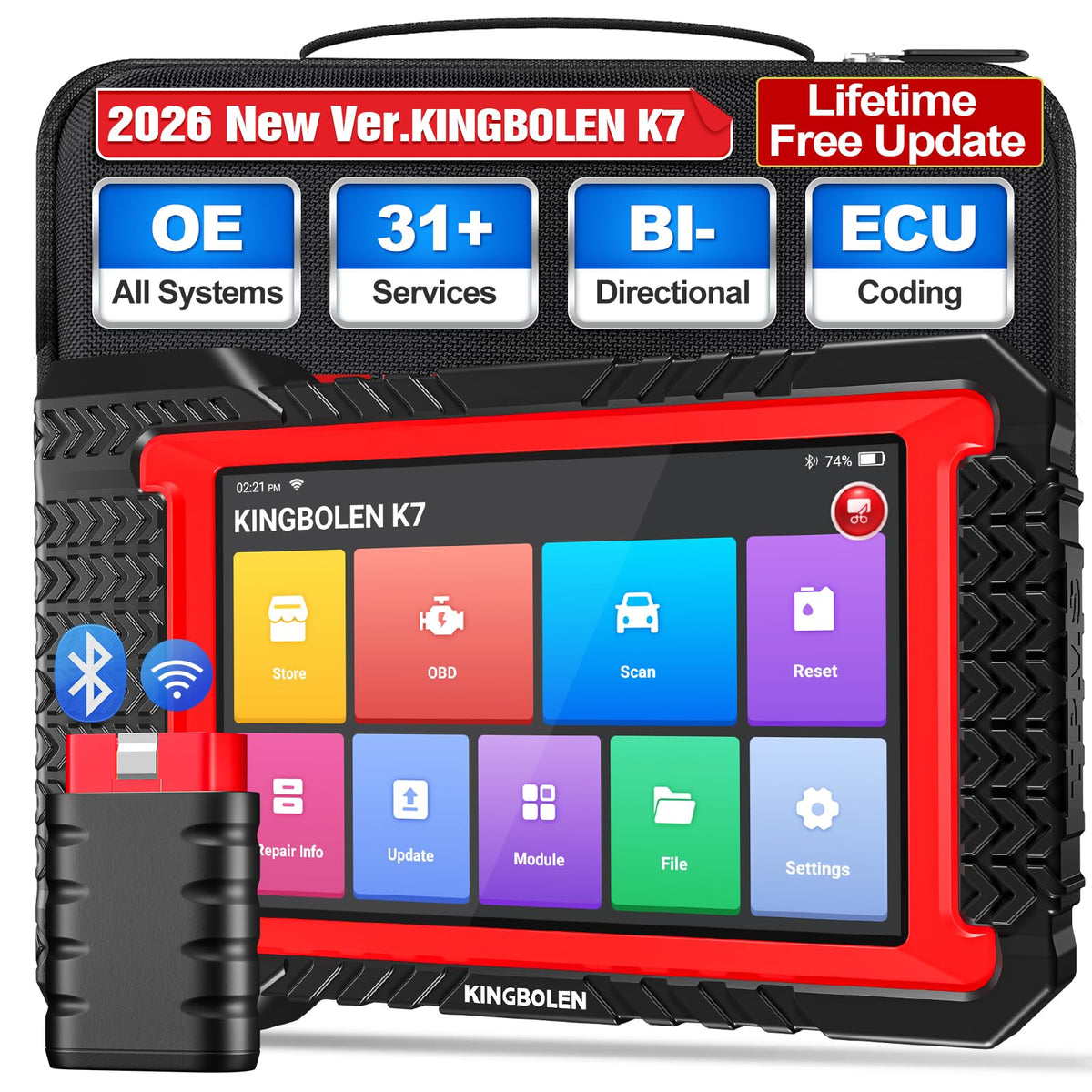 KINGBOLEN K7 OBD2 Diagnosegerät, bidirektional, ECU-Codierung