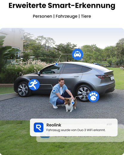 Reolink Duo 3 WiFi 16MP Überwachungskamera Aussen, 180° Panorama