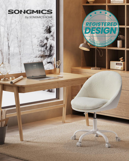 SONGMICS OBG020W01 Homeoffice Stuhl Sherpa – Cappuccinobeige