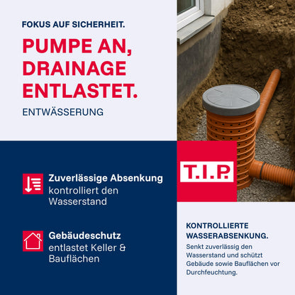 T.I.P. I-Compac 13000 Schmutzwasser-Drainage-Tauchpumpe 750 W