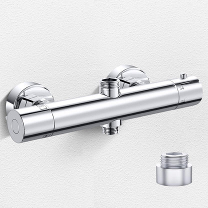 Duschthermostat Aufputz 2 Wege - Messing, 38°C Sicherheitstaste. Regelt Temperatur und 2 Brausewege, 38°C Sicherheit.