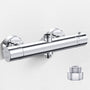 Duschthermostat Aufputz 2 Wege - Messing, 38°C Sicherheitstaste. Regelt Temperatur und 2 Brausewege, 38°C Sicherheit.