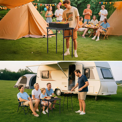 GARLLEN Grilltisch klappbar, Campingtisch 60 x 40 cm, höhenverstellbar