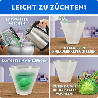National Geographic Mega Kristallzucht-Set mit Leuchtständer