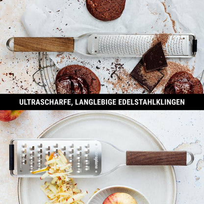 Microplane Master Reiben-Set - Zester & Extra-Grob Nussbaum