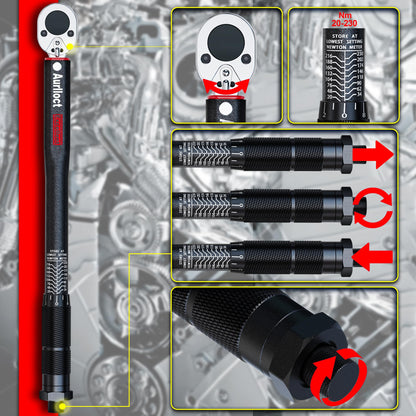 Aurlloct Drehmomentschlüssel Set 1/2" 20-230 Nm, 6-teilig, DET705