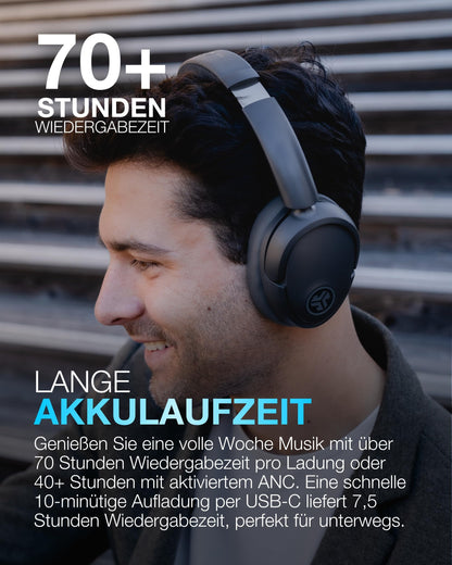 JLab JBuds LUX ANC Noise Cancelling Over-Ear-Kopfhörer, Graphit