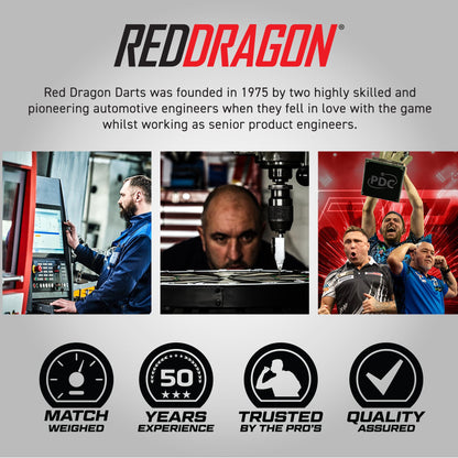 Red Dragon Pegasus Steeldarts 23 g – 80 % Tungsten Dartpfeile Set