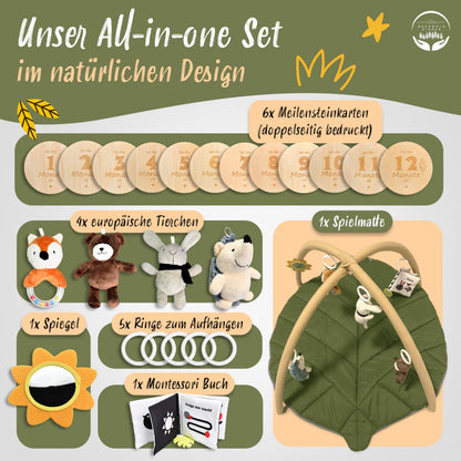MEERWALD KINDER Baby Spielbogen & Spieldecke XXL Blattform