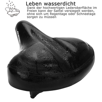 DAWAY C40 Fahrradsattel – extra breit, Memory-Schaum, gefedert