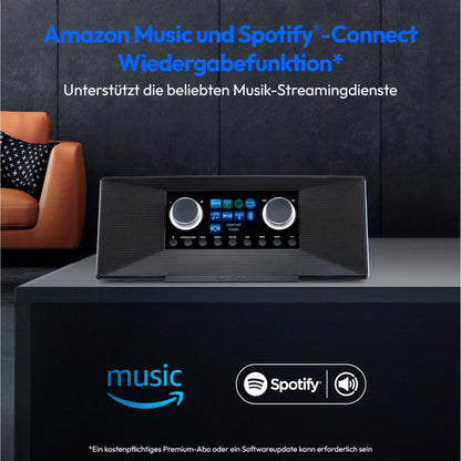 MEDION P85333 Internetradio DAB+ mit WLAN, schwarz