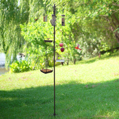 MIXXIDEA Vogelfutterstation Deluxe aus Metall höhenverstellbar 238 cm