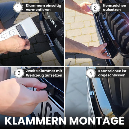 Ivality Magnet Kennzeichenhalter rahmenlos für 2 Kennzeichen