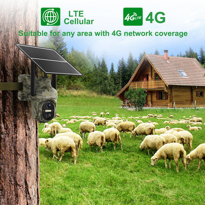 Lemnoi 4G LTE Solar Wildkamera S72 mit 2K Farbnachtsicht