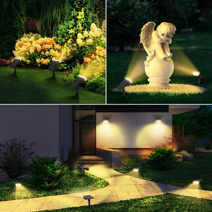 Linkind Solarstrahler Garten 800 lm, 3000 K warmweiss, IP65, 6 Stück