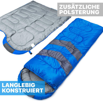 MalloMe Camping-Schlafsack für Erwachsene und Kinder, 10–25 °C