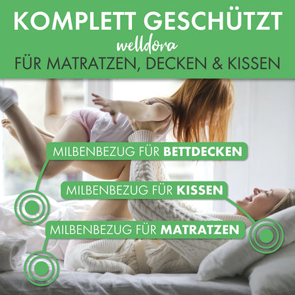 Welldora Premium Milbenbezug Matratzenschoner Allergiker 180x200x20