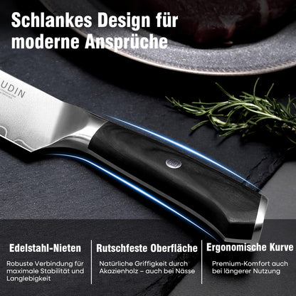 PAUDIN Messerset 2-teilig, Kochmesser 20 cm & Allzweckmesser 12,7 cm