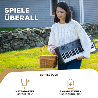 Alesis Melody 61 Digitalpiano – 61 Tasten Anfänger-Komplett-Set