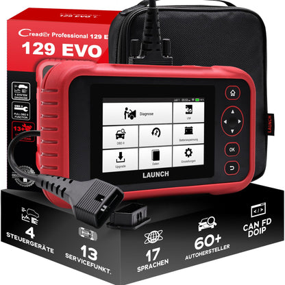 LAUNCH CRP 129 EVO+ V3 OBD2 Diagnosegerät mit 13 Servicefunktionen, 5-Zoll-Display