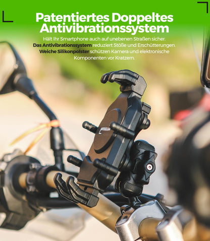 MOGGAM Trail Lock Motorrad-Handyhalterung mit Antivibration