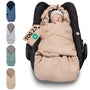 ULLENBOOM Einschlagdecke für Kindersitz & Kinderwagen - Sand. Sandfarbene Einschlagdecke. Hält Baby warm in Babyschale & Kinderwagen.
