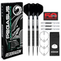 Red Dragon Pegasus Steeldarts 80% Tungsten 25 g mit Etui, schwarz-weisse Flights und Schäfte