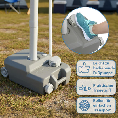 Montafox Mobiles Camping-Waschbecken mit Fusspumpe und 21 L Tank