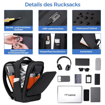 Fenree.geer Laptop Rucksack 17 Zoll 2216-GM für Arbeit und Reisen