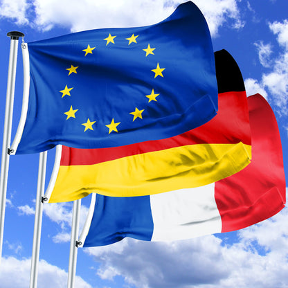 FLAGLY Deutschland Flagge 100x150 cm mit Ösen aus Schiffsflaggentuch