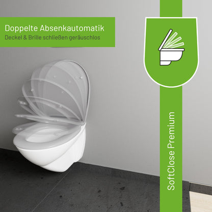 LUVETT® C100 WC-Sitz mit Absenkautomatik - Manhattan Grau