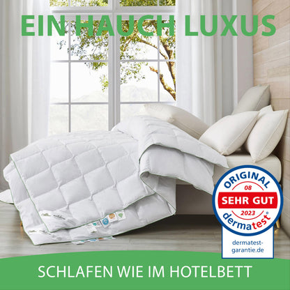 Welldora Komfort Daunendecke 135x200 cm, 4 Jahreszeiten, zweiteilig