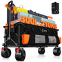 BTTN Bollerwagen faltbar XXXL, 300 L, 210 kg Traglast, schwarz, breite All-Terrain-Räder, Feststellbremsen