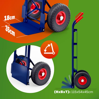 GARDEBRUK® Schwerlast Sackkarre klappbar 200kg – PU-Reifen