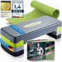Body & Mind Aerobic Steppbrett Elite, 3-fach höhenverstellbar, mit Anti-Rutsch-Matte