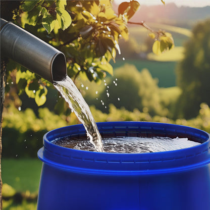 Garronda Weithalsfass 60 Liter HDPE Regenfass blau GD-0078