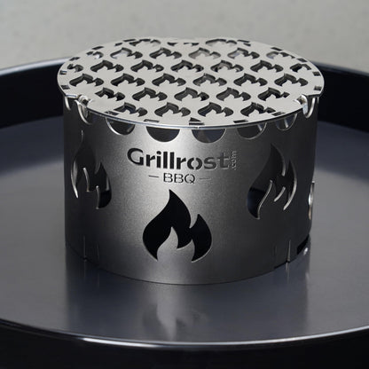 Grillrost.com Edelstahl Wokaufsatz für Feuerplatten mit 20 cm Loch