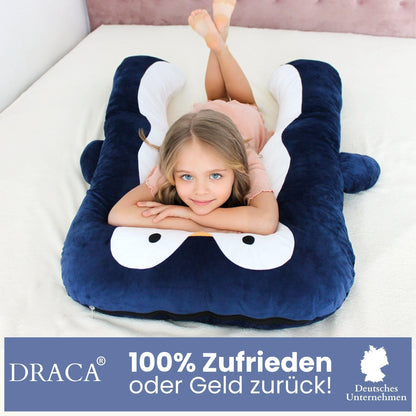 DRACA Seitenschläferkissen Kinder Pinguin - Anti-Stress Baumwolle