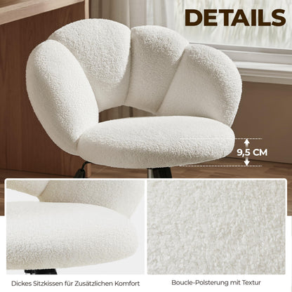Yaheetech Bürostuhl Schreibtischstuhl Wolkenform ergonomisch weiss