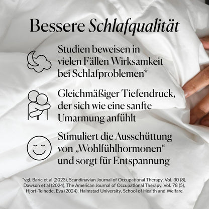 CURA Pearl Classic Gewichtsdecke Therapiedecke – 150x210 cm, 9kg